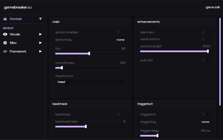 Gamebreaker dashboard preview